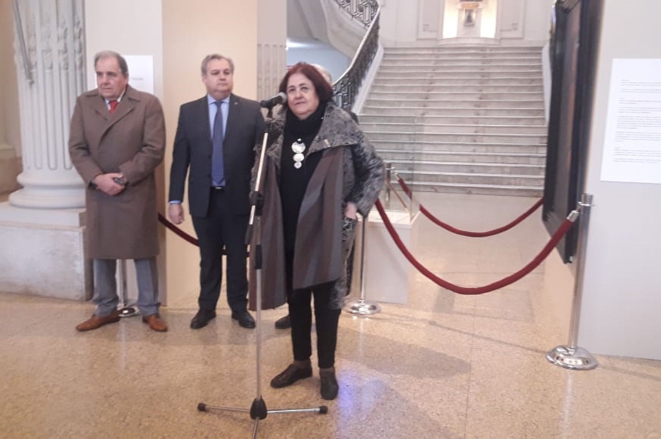 Chiqui Gonzalez. La ministra inauguró hoy la muestra en la Casa de Gobierno.